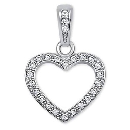 Brilio Colgante Heart Pendant Made of White Gold with Crystals 249 001 00561 07 sBR1392 Marca