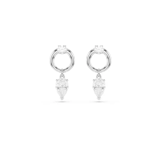 Swarovski Pendientes Mesmera, Tallas Mixtas, Baño de Rodio
