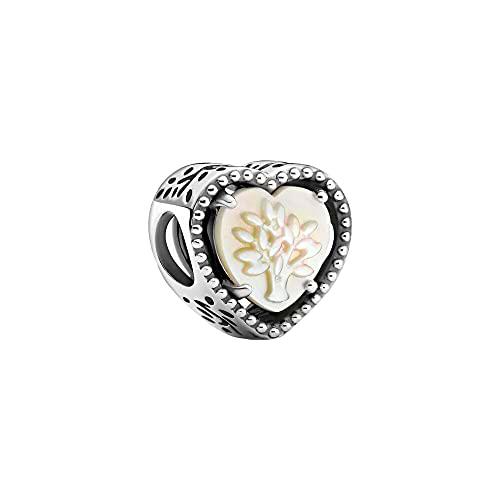Pandora Colgante de corazón y árbol familiar de Openwork en plata, 11 mm