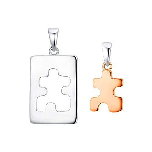 Amor Colgante para mujer, plata de ley 925, bicolor