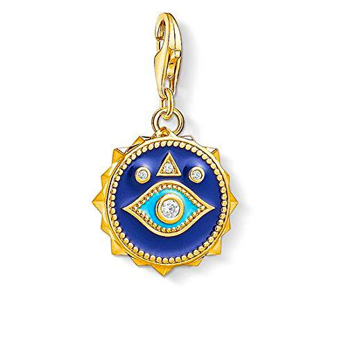 Thomas Sabo - Colgante Charm de Mujer " Ojo de Nazar Azul Charm Club"