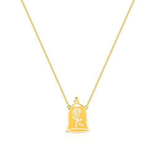 Colgante disney - Colgante la bella y la bestia rosa eterna playa de ley y baño de oro