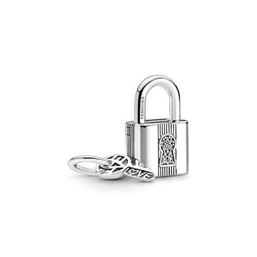 Pandora 790088C01 - Colgante de plata de ley con diseño de candado y llave