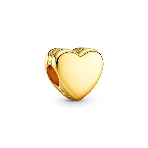 Pandora 762015C00 - Colgante de corazón de aleación de metal chapado en oro de 14 quilates