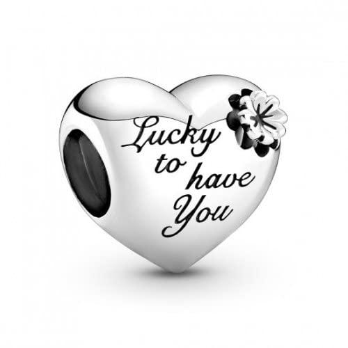 Charm Pandora 799364C00 corazón y trébol plata