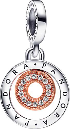 Pandora Signature 782287C01 - Colgante con logotipo de dos tonos