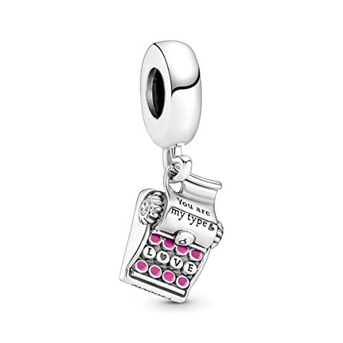 Pandora Colgante con colgante "máquina de escribir rosa"