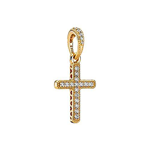 Sparkling Cross Pendant, talla única, Oro 14 K, Sin otros materiales