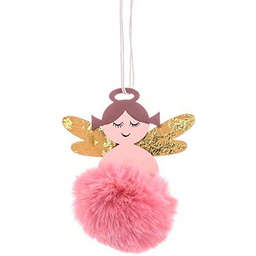Angelito Colgante pompón Peluche 11x10 2 Colores