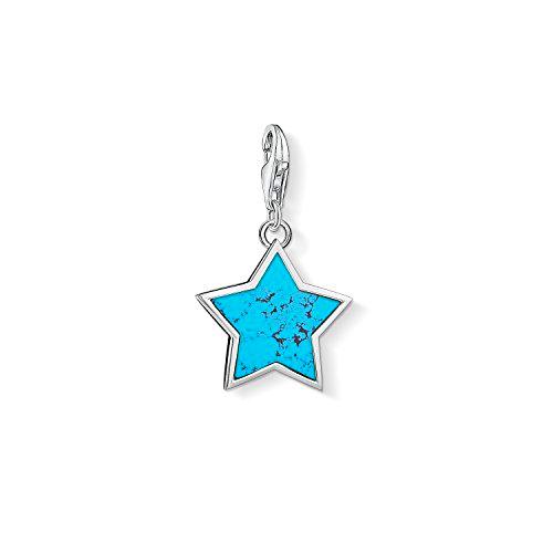 Thomas Sabo - Colgante de Mujer "Estrella turquesa Charm Club"