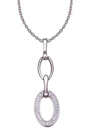 Alvina ZH-4576 - Cadena y Colgante para Mujeres, Color Plata