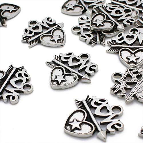 Beads Unlimited - Abalorio (21 x 24 mm), color plateado