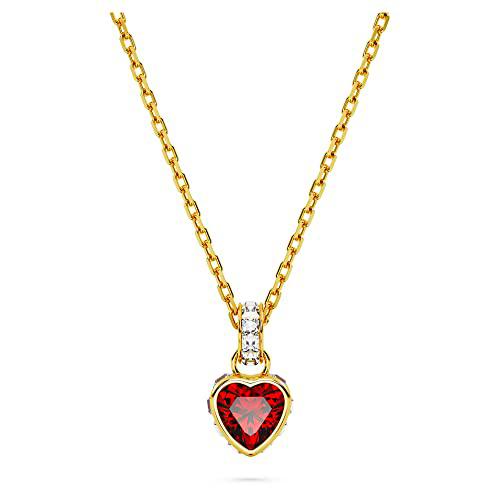 Swarovski Colgante Stilla, Corazón, Rojo, Baño tono oro