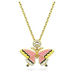 Swarovski Colgante Idyllia, Mariposa, Multicolor, Baño Tono Oro