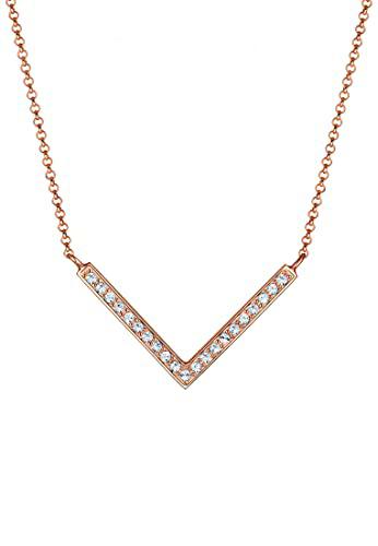 Elli Mujer plata de ley 925 plata corte brillante redondo incoloro cristal