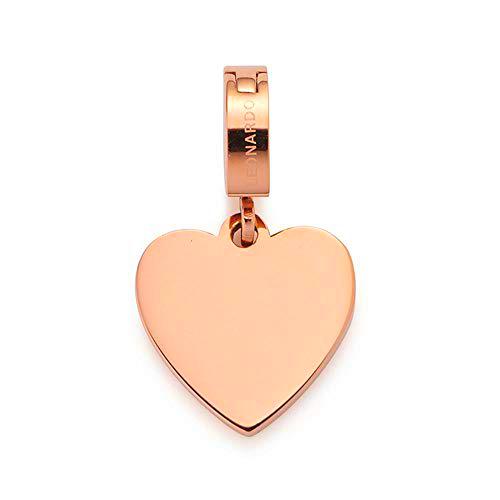Leonardo Jana 019582 - Colgante con forma de corazón de acero inoxidable en color oro rosa