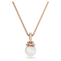 Swarovski Colgante original, blanco, chapado en oro rosa