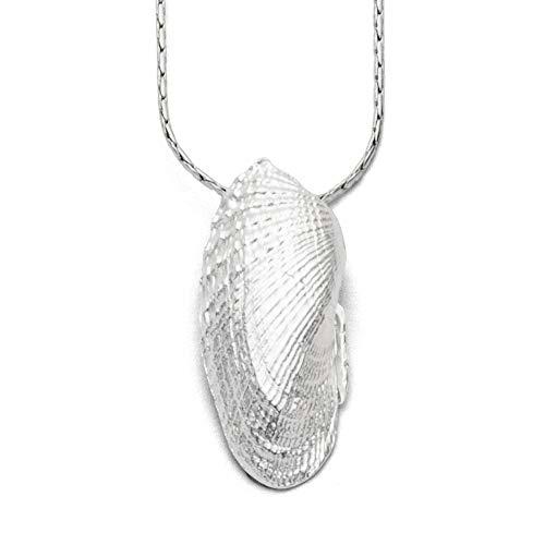 DUR Colgante para mujer con forma de ala de ángel de plata de ley en color plata