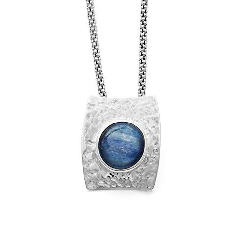 DUR Colgante para mujer azul agua de plata de ley y cianita en color plateado y azul