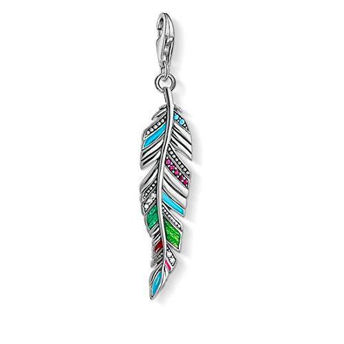 Thomas Sabo - Charm con Cierre para Mujer " Pluma étnica Charm Club"