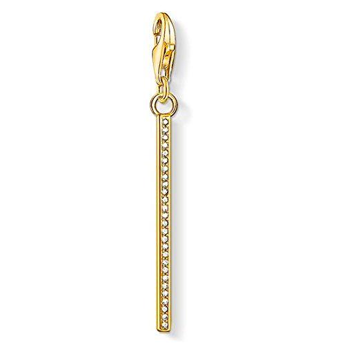 Thomas Sabo - Colgante Charm de Mujer "Barra vertical oro Charm Club"