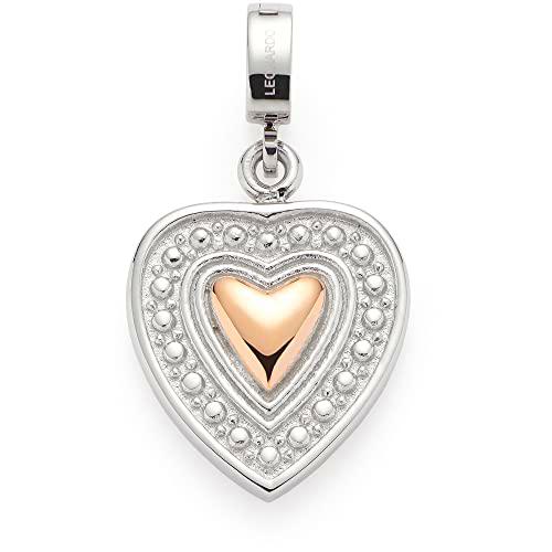 Leonardo Jewels 022888 Lia Clip&amp;Mix - Colgante de acero inoxidable con forma de corazón