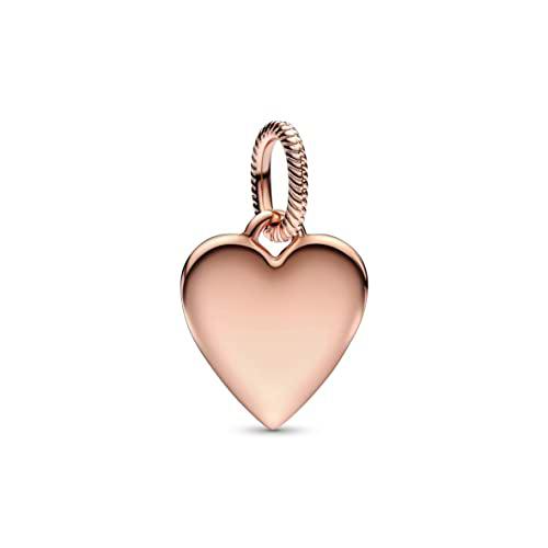 PANDORA Colgante de plata de ley con grabado en forma de corazón