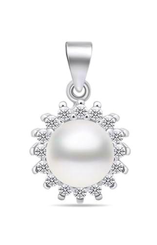 Brilio Colgante Elegant Pearl Pendant with Clear zircons PT108W sBS2313 Marca