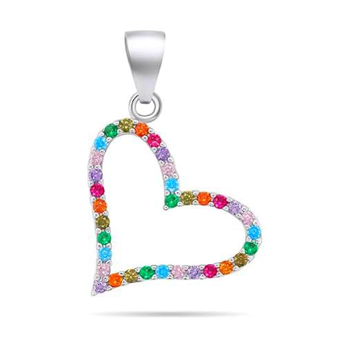 Brilio Colgante Romantic Pendant Heart with Colored zircons PT126WRBW sBS2959 Marca