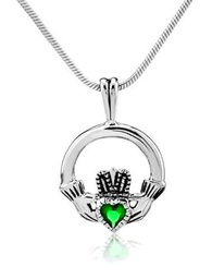 Silvego Colgante Claddagh Silver Pendant with Green Zircon PRMP21657 sSL3834 Marca