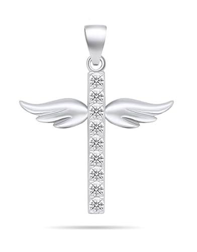 Brilio Colgante Charming Silver Pendant with zircons Angel Cross PT67W sBS2228 Marca