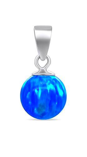 Brilio Colgante Modern Silver Pendant with Blue Synthetic Opal PT110WB sBS2316 Marca
