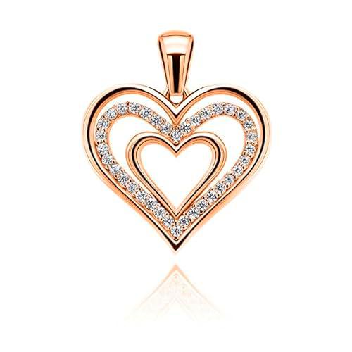 Brilio Colgante Charming Bronze Heart Pendant with zircons PT11R sBS1094 Marca