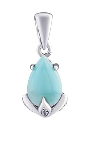 Silvego Colgante Clarissa Silver Pendant with Genuine Larimar and Brilliance Zirconia JJJ1267PLR sSL3920 Marca