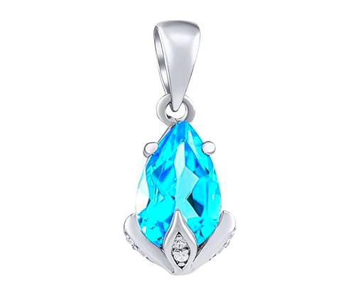 Silvego Colgante Silver Clarissa Pendant with Swiss Blue Topaz and Brilliance Zirconia JJJ1267PTS sSL3891 Marca