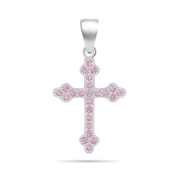 Brilio Colgante Silver Pendant with Pink zircons Cross PT84WP sBS2966 Marca
