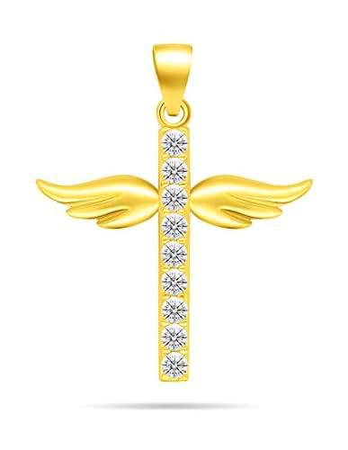 Brilio Colgante Charming Gold-Plated Pendant with zircons Angel Cross PT67Y sBS2229 Marca