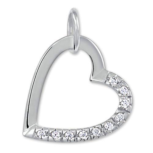 Brilio Colgante White Gold Pendant Heart with Crystals 249 001 00494 07 sBR1899 Marca