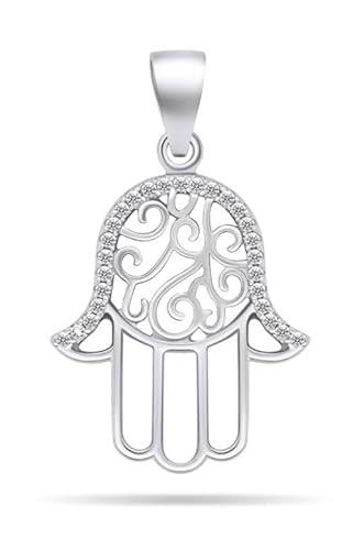 Brilio Colgante Silver Pendant with Clear zircons Hamsa PT103W sBS2308 Marca
