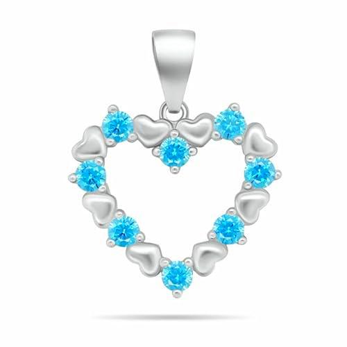 Brilio Colgante Gentle Silver Pendant with Light Blue zircons PT19WA sBS1110 Marca