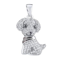 Silvego Colgante Dasty Dog Silver Pendant with Clear Brilliance Zirconia MW13766P sSL3860 Marca