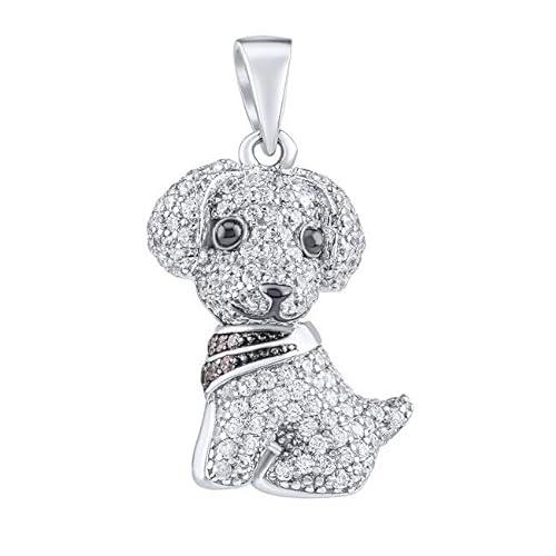 Silvego Colgante Dasty Dog Silver Pendant with Clear Brilliance Zirconia MW13766P sSL3860 Marca