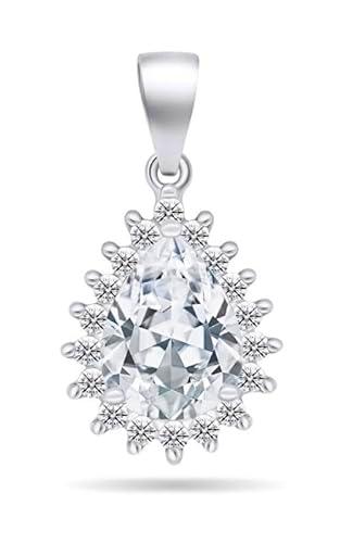 Brilio Colgante Sparkling Silver Pendant with Clear zircons Kapka PT98W sBS2303 Marca