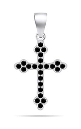 Brilio Colgante Silver Pendant with Black zircons Cross PT84WBC sBS2273 Marca