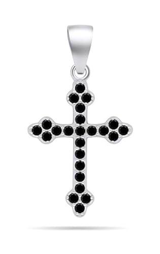 Brilio Colgante Silver Pendant with Black zircons Cross PT84WBC sBS2273 Marca