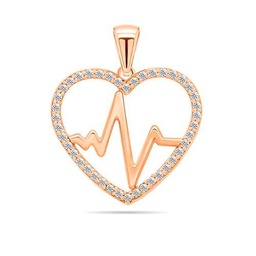 Brilio Colgante Stylish Bronze Heart Pendant with zircons PT17R sBS1106 Marca