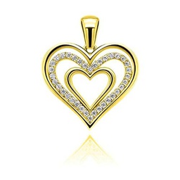 Brilio Colgante Charming Gilded Heart Pendant with zircons PT11Y sBS1093 Marca