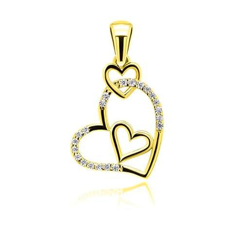 Brilio Colgante Romantic Gilded Heart Pendant with zircons PT12Y sBS1096 Marca