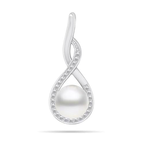 Brilio Colgante Elegant Silver Pendant with Real Pearl and zircons PT123W sBS2955 Marca