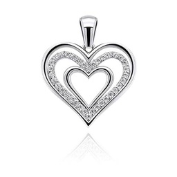 Brilio Colgante Charming Silver Heart Pendant with zircons PT11W sBS1092 Marca